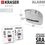 KRASER KR10S Motorcycle Lock with Alarm 120dB Anti Theft Alarm Lock, Approved Disc Brake Lock Security for Motorcycles, Disc Lock Motorcycle Motorbike Scooter, Locking Shaft ø10, Stainless Steel