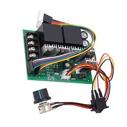 DC Motor Speed Controller, 15KHZ DC Motor Speed Control Switch CW CCW High Power 60A PLC Adaptable with Barrier Terminal Block for Power Supply