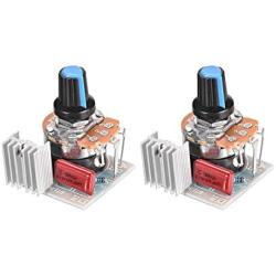 uxcell 500K ohm Potentiometer 100W-200W AC220V 3A SCR High Power Electronic Regulator Speed Controller Dimming Dimmers 2pcs