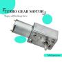 XHSP High Torque Turbo Geared Motor, JGY-370 12V 10rpm DC Worm Gear Motor- Small Electric Motor Low RPM Reducer Self-Locking Motor for DIY Mini Geared Motor
