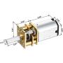 uxcell Micro Speed Reduction Motor DC 6V 100RPM with Full Metal Gearbox 0.18A Electric Gear Box Motor with 2 Terminals for DIY RC