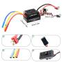 Hobby Fans Upgrade Waterproof 3650 3900KV Brushless Motor 3.175mm Shaft with 60A ESC Combo Set for 1/10 RC Car Truck