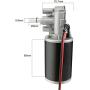 uxcell DC24V 80W 50RPM 6N.M Reversible Worm Gear Motor High Torque Speed Reducing Electric Gearbox Motor-JCF63R