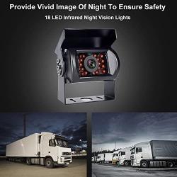 DVKNM Upgrade Dual Backup Camera Monitor Kit,7-inch LCD-HD,IP69 Waterproof Rearview Reversing Rear View Camera Monitor Truck/Trailer/Semi-Trailer/Box Truck/RV/Pickup Truck/— HD Transmission—(TZ102)