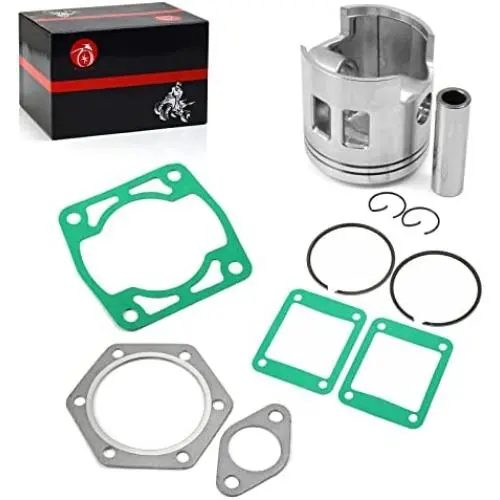 Piston & Piston Rings Kit and Gasket For EZGO 2 Cycle Gas Golf Cart 1989 1990 1991 1992 1993 Standard Bore 3PG Engine 24624-G1 26519-G01