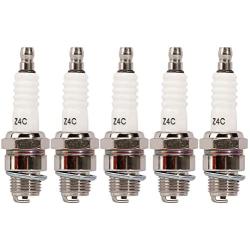 QAZAKY 5pcs Spark Plug Z4C for 49cc 50cc 66cc 70cc 80cc 2-Stroke Engine Motorized Bicycle Moped Scooter Yamaha JOG50 90 ZX50 DIO50 Suzuki AG100 QJ50 DX100 AX100 CJ750