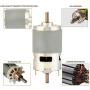DC24V 12V 775 Motor 50W High-Power Large Torque Double-Shaft Output Dc Motor Electric Drill Chuck Motor(12V4500RPM with bracket)