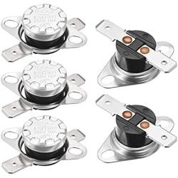 uxcell KSD301 Thermostat 95°C/203°F 10A Normally Closed N.C Adjust Snap Disc Temperature Switch 5pcs