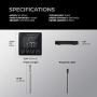 TerraBloom Programmable Thermostat Speed Controller with Temperature Probe for ECMF Series Fans