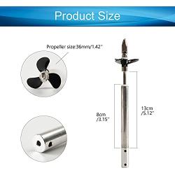Jutagoss Drive Shaft Fit for 3mm Motor Shaft Propeller and Universal Joint for RC Boat,130mm Shaft Length,80mm Sleeve Length,36mm Dia Propeller 1PCS