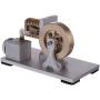 Teerwere Stirling Engine Motor Metal Single Cylinder Flame Licker Engine Vacuum Stirling Engine Model Toy with Double Bearing Support (Color : Gold, Size : One Size) Teerwere Stirling Engine Motor Metal Single Cylinder Flame Licker Engine Vacuum Stirling Engine Model Toy with Double Bearing Support (Color : Gold, Size : One Size)