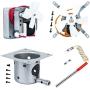 Unidanho Fire Burn Pot and Hot Rod Ignitor,Auger Motor,Grill Induction Fan Kit,Replacement Parts with Screws and Fuse for Pit Boss and Traeger Wood Pellet Grill