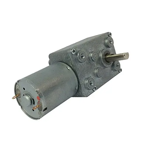 BEMONOC 12V 5Rpm DC Worm Reduction Geared Motor Ultra Low Speed Electric Motor for DIY