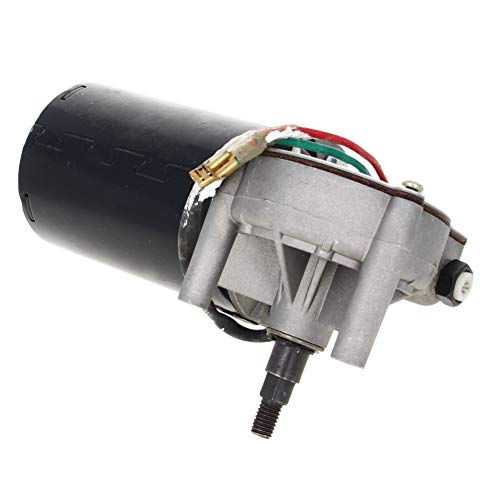 Fielect DC 24V 52RPM Reversible Worm Geared Motor High Torque Electric Gear Motor Turbine Worm Gear Box Reduction Motor, Left Threaded Shaft GW70105
