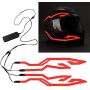 iayokocc Motorcycle Helmet LED Strip - Night Riding 3 Mode LED Strip Warning Helmet Light Signal Flashing(Red)