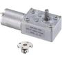 uxcell Worm Geared Motor W Rigid Flange Shaft Coupling,DC 12V 15RPM Motor,H12xD10 6mm ID Shaft Coupling 2Pcs