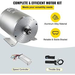 Mophorn 1800W Electric Brushless DC Motor Kit - 48V 4500rpm Brushless Motor with 32A Speed Controller and Throttle Grip Kit for Go Karts E-Bike Electric Throttle Motorcycle Scooter