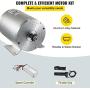 Mophorn 1800W Electric Brushless DC Motor Kit - 48V 4500rpm Brushless Motor with 32A Speed Controller and Throttle Grip Kit for Go Karts E-Bike Electric Throttle Motorcycle Scooter
