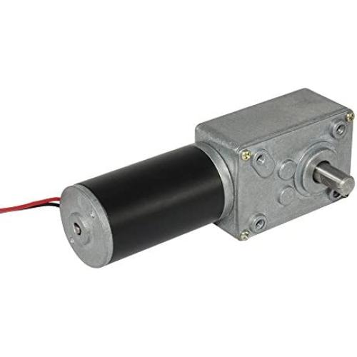 TSINY Small High Torque 12 Volt Reversible 35 RPM DC Worm Gear Motor for BBQ Drive Replacement