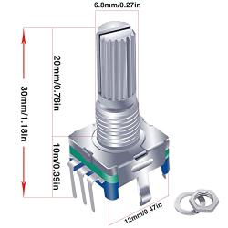 Taiss Stepper Motor Driver DM542 CNC Stepper Driver Controller + 5PCS Rotary Encoder Switch Push Button EC11 360 Degree 5 Pins 20 Detents Points Digital Potentiometer