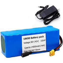 Jieoto 36V E-Bike Battery 8AH/ 14AH 500W High Power Rechargeable Lithium-ion Battery with 42V Charger Fit for 500W 350W 250W 200W Motor for Scooters Electric Tools Electric Tricycles