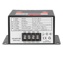 Motor Control Switch, 30A Motor Speed Controller Intuitive Adjustment DC12V-80V with Mounting Hole for Brushed Motors