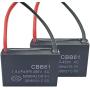 CBB61 Ceiling Fan Capacitor 2 Wire 1.5uf Compatible with 400/350/300/250VAC Fan Capacitor 50/60Hz CBB61-1.5(2 Pack)