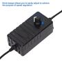 Zunate Universal Power Adapter, 24W 2A 3‑12V Adjustable Voltage Speed Regulation Switching Replacement Power Supply for LCD, LED Light Bar, Motor(Black)