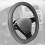 Motor Trend SW-709-BB-M Black Leather with Carbon Fiber Accent Steering Wheel Cover