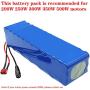 Wnicek 48V 10AH E-Bike Lithium-Ion Battery 10000mAh Electric Bicycle Lithium Battery Pack with 20A BMS and 54.6V 2A Charger Fits for 200W 250W 350W 500W Bike Motors