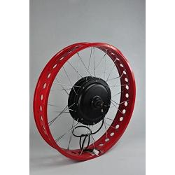 NBpower 48V/52V 1500W Rear Wheel Fat Tire Electric Bike Kit，1500W Fat Brushless Gearless Motor for Electric Beach Bike