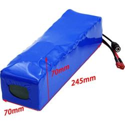 Jieoto 48V 7.8AH E-Bike Lithium Battery 7800mAh 13S3P Lithium-ion Battery Fits for 200W-500W Electric Scooters Motorcycle Riding Toys Electric GoKart with 2A Charger