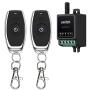 ZHOFONET 12V Remote Control Switch,10A Mini Wireless Relay Switch,Dry Contact Relay 328ft Long Range Switch for Lights,Garage Door and Security Field
