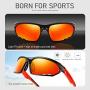 Bircenpro Polarized Sport Sunglasses for Men: UV Protection Sun Glasses For Driving Fishing Baseball Cycling Golf Motorcycle