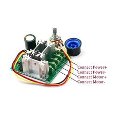 DaFuRui 2Pack Upgraded 6V-90V 15A DC Motor Pump Speed Controller，16KHZ PWM Speed Controller Regulator Module Board with Speed Control Knob (6V-90V 15A DC Motor)