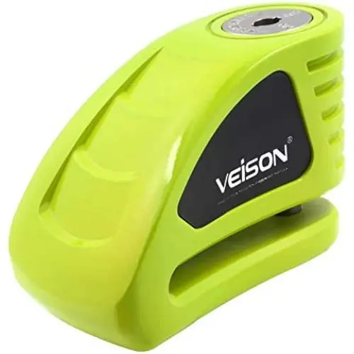 Acekit Veison Brake Disc Lock 6MM Lock Pin with Remind Cable for Motorcycle and Bicycle (Green II)