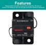 30 Amp Waterproof Circuit Breaker,with Manual Reset,12V-48V DC, for Car Marine Trolling Motors Boat ATV Manual Power Protect for Audio System Fuse