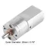 DC 12V Gear Box Reversible High Torque Reduction Electric Motor 15~200RPM Outer Diameter 20MM (15RPM)