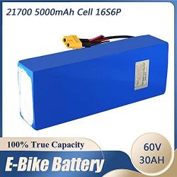 Jieoto 60V 30AH E-Bike Lithium Battery Pack High-Capacity Waterproof Lithium Battery Suitable for 500W 750W 1000W 1200W 1500W 1800W 2000W Scooter Electric Motorcycles Motor with Charger