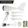 Dyna-Living Wind Turbine Generator 400W DC 12V 3 Blade Wind Turbine Motor with Charge Controller for Home Use Boat or Industrial Energy(Not Included Mast)