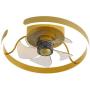 Ceiling Fan with Light and Remote Control, Modern Fan Light with 3 Invisible Fan Blades, Noiseless Reversible DC Motor for Bedroom/Living Room/Study/Kitchen/Porch (Gold)