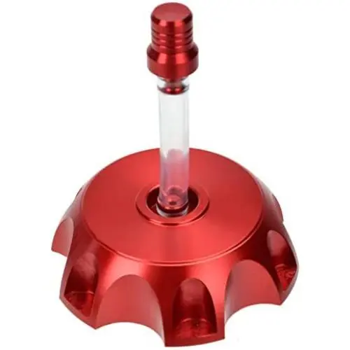 HIAORS CNC Aluminum Gas Fuel Tank Cap With Breather Valve for 50cc 70cc 90cc 110cc Apollo Rfz Coolster Peace Moto 125cc 140cc 150cc 160cc Pit Dirt Bike Motorcycle Red