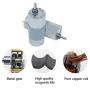 555 High Torque Micro Brush DC Motor Low Speed Gear Reduction Motor Eccentric Shaft Gearbox Diameter 37mm High Torque All Metal Gear Electric Micro Gear Motor (24 Volt, 500RPM)