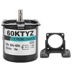 Synchronous Gear Motor 4W , Parts & Accessories Motors Permanent Magnet Slow Speed 2-Way High Torsion Central Shaft XD60KTYZ[110V 10rpm/min]