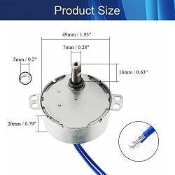 Jutagoss Synchronous Motor,TYC-50 Double Flat Shaft Direction CW/CCW, 4 Watt AC 110V 30-36 RMP, 1 Pcs