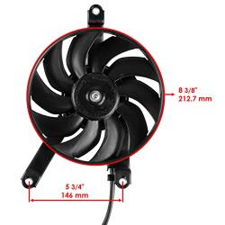 Caltric Compatible with Radiator Cooling Fan Motor Suzuki LT-A750X King Quad 750 LTA750X 4x4 2008-2013