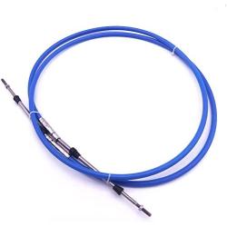 ABA-CABLE-10-GY Outboard Engine Remote Control 33C Throttle Shift Cable 10ft for Yamaha Boat Motor Steering System 3.048m Blue, Universal Type 3300/33C