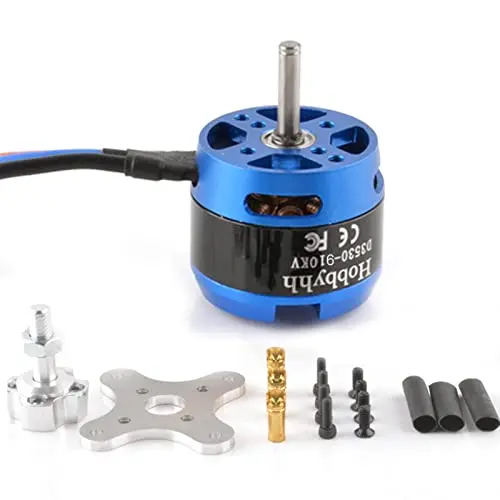Hobbyhh Brushless Motor, 3530 910kv Durable Metal Brushless Motor Power 500W High Efficiency Compatible for DIY RC Glider Aircraft Plane and UAV