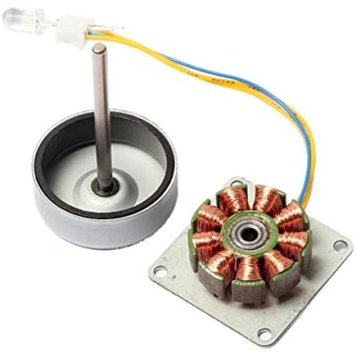 CrocSee Micro 3 Phase AC Mini Hand Brushless Motor Generator Model Science Experiment Teaching Aid Kit DIY