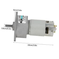 DC12V/24V 35W Mini DC Gear Motor Metal Speed Adjustable Large Torque Motor CW/CCW(12v 10rpm)
